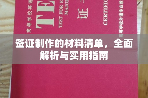 融水签证制作的材料清单，全面解析与实用指南